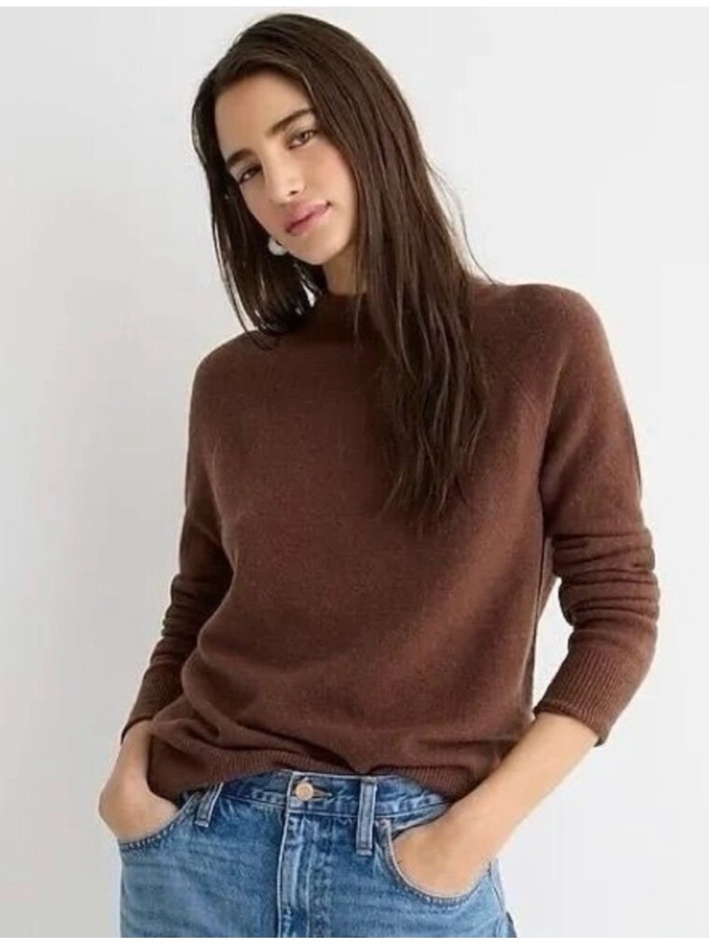 J Crew Rollneck brown sweater in Supersoft yarn BD613 size medium